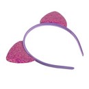 Ободок карнавальный "Ушки", d11 см, пластик, полиэстер, СНОУ БУМ 343-002