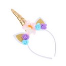Ободок карнавальный "Единорожка", пластик, полиэстер, диаметр 12 см, 4 дизайна, СНОУ БУМ 343-126