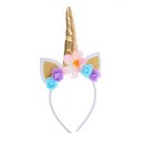 Ободок карнавальный "Единорожка", пластик, полиэстер, диаметр 12 см, 4 дизайна, СНОУ БУМ 343-126