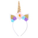 Ободок карнавальный "Единорожка", пластик, полиэстер, диаметр 12 см, 4 дизайна, СНОУ БУМ 343-126