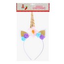 Ободок карнавальный "Единорожка", пластик, полиэстер, диаметр 12 см, 4 дизайна, СНОУ БУМ 343-126