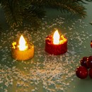 Светильник декор. в виде свечи с LED подсветкой, 3xAG3, полистирол, 3,7х3,7см, 2 цвета, СНОУ БУМ 392-001