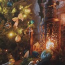 Коробка подарочная, бумажная, складная, с лентой, 22x22x22 см, 4 дизайна, "Новогодние", СНОУ БУМ 780-008