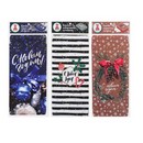 Коробка подарочная, бумажная, складная, 23x17x6 см, 3 дизайна, "Новогодние", СНОУ БУМ 780-010