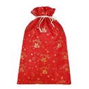 Мешок подарочный, полиэстер "Новогодние" 40x60 см, с золотым фолингом, 3 дизайна, СНОУ БУМ 795-005