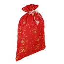 Мешок подарочный, полиэстер "Новогодние" 40x60 см, с золотым фолингом, 3 дизайна, СНОУ БУМ 795-005