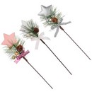 Топпер в виде звезды декором, 12x7x3 см, пластик, полиэстер, пластик, полифом, 3 цвета, СНОУ БУМ 374-450