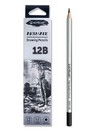 Карандаш чернографитный ACMELIAE 12B шестигранный, корпус серебряный 8000-12B EAN