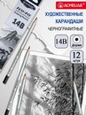 Карандаш чернографитный ACMELIAE 14B шестигранный, корпус серебряный 8000-14B EAN