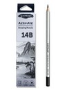 Карандаш чернографитный ACMELIAE 14B шестигранный, корпус серебряный 8000-14B EAN