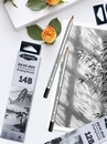 Карандаш чернографитный ACMELIAE 14B шестигранный, корпус серебряный 8000-14B EAN