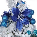 Елка декоративная, пластик, полиэстер, 20 см, серебряно-голубой декор, СНОУ БУМ 021-235