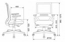 Кресло Бюрократ MC-611N черный TW-01 38-418 сетка/ткань крестов. пластик 