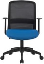 Кресло Cactus CS-MC333-BKBL черный сиденье темно-синий сетка/ткань низк.спин. крестов. пластик пластик черный 