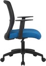 Кресло Cactus CS-MC333-BKBL черный сиденье темно-синий сетка/ткань низк.спин. крестов. пластик пластик черный 