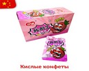 Кислые леденцы IZI Crazy Fruits со вкусом спелой клубники 25гр (20шт в блоке)   15537