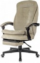 Кресло руководителя Бюрократ T-9950MSG-F Fabric песочный Light-21 крестов. пластик подст.для ног 