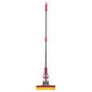 Швабра самоотжимная, роликовый отжим, насадка PVA 27 см, телескопический черенок 70-125 см, LAIMA 603596