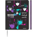 Дневник "deVENTE Label. Anime Style" универсальный блок, 48 листов, белая бумага 80 г/м? с сиреневым срезом, печать в 1 краску, твердая обложка из искусственной кожи, шелкография, 1 ляссе 2020573