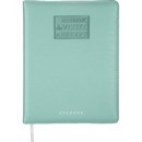 Дневник "deVENTE. Modern Concept Soft" универсальный блок, 48 листов, белая бумага 80 г/м?, печать в 1 краску, твердая обложка из искусственной кожи с поролоном, шелкография, объемная аппликация rubber patch, отстрочка, 1 ляссе, мятный 2020446