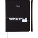 Дневник "deVENTE. Moving Forward. Black" универсальный блок, 48 листов, белая бумага 80 г/м? с черным срезом, печать в 1 краску, твердая обложка из искусственной кожи, шелкография, объемная аппликация rubber patch, 1 ляссе 2020439