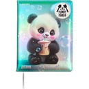 Дневник "deVENTE. Yummy Panda" универсальный блок, 48 листов, белая бумага 80 г/м?, печать в 1 краску, твердая обложка из искусственной кожи с поролоном, цветная печать, цветная объемная аппликация rubber patch, отстрочка, цветной форзац, 1 ляссе 2020534
