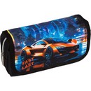 Пенал "deVENTE. Fast Or Last" 20,5x9,5x7 см, прямоугольный для 40 предметов, отделение на молнии, наружный карман на молнии, с верхней створкой на липучке, плотный износостойкий полиэстер с водоотталкивающей пропиткой 7020501
