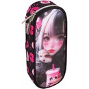Пенал "deVENTE. I Love Anime" 21x8x5 см, овальный для 50 предметов, с внутренним органайзером-створкой, плотный износостойкий полиэстер с водоотталкивающей пропиткой, на молнии 7023516