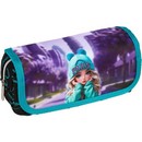 Пенал "deVENTE. Paris Girl" 20,5x9,5x7 см, прямоугольный для 40 предметов, отделение на молнии, наружный карман на молнии, с верхней створкой на липучке, плотный износостойкий полиэстер с водоотталкивающей пропиткой 7020503