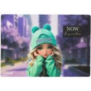 Покрытие настольное для лепки "deVENTE. Paris Girl" 33x23 см, пластиковое 600 мкм, матовая полупрозрачная, с искрящейся фактурой, с цветным рисунком 8061513