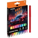 Фломастеры 24 цв. "deVENTE. Fast Or Last" с вентилируемым колпачком, в картонной коробке с подвесом 5083532