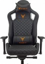 Кресло игровое Knight TITAN черный ромбик эко.кожа с подголов. крестов. металл 