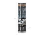 Карандаш ErichKrause Fluid НВ, чернографитный круглый, с ластиком 62766