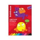 Цветная бумага мелованная односторонняя на клею ErichKrause, Jolly Friends, А4, 10 л.,10 цв., игрушка-набор для дет.творчества 010801380-63620