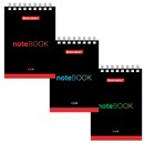 Блокнот МАЛЫЙ ФОРМАТ А7 75х105 мм, 40 л., гребень, картон, клетка, BRAUBERG, "Черный стиль" 129855