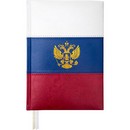 Ежедневник датированный 2026 "deVENTE. Flag" A5 (145 ммx205 мм) 336 стр, белая бумага 70 г/м2, печать в 2 краски, твердая комбинированная обложка из искусственной кожи с поролоном, тиснение фольгой, отстрочка, перфорация, закругленные уголки, 2 ляссе, в термоусадочной пленке, триколор 2232617