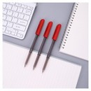 Ручка шариковая Deli Arrow EQ01140 корп.прозрачный/красный d=1мм чернила красн. EQ01140