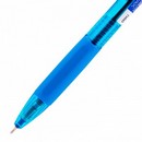 Ручка шариковая автоматическая Deli X-tream EQ21-BL синяя, корп.синий/прозрачный d=0.7мм, резин. манжета EQ21-BL 