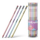 Карандаш ErichKrause "Blend" HB, пластиковый чернографитный, шестигранный с ластиком (в тубусе по 42 шт.) 63329