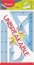 Набор суперпрочных принадлежностей для черчения STUDY UNBREAKABLE 4 предмета, в пакете с подвесом 981703