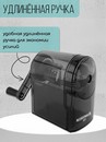 Точилка механическая 1 отверстие 6-8мм, корпус прозрачный черный SUNWOOD T18-BLACK