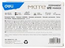 Маркер перманентный Deli  двойной пиш. наконечник 1-5мм черный EU72-BK