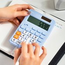 Калькулятор настольный Deli EM210FBLUE синий 12-разр. EM210FBLUE