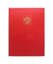 Папка адресная "Герб России", красная 2032.Г-202