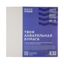 Бумага для акварели Стихия 300г/кв.м 29,7х42см 10л 100% хлопок среднезернистая ST04031