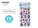Наклейки декоративные, 9.4*18 см, 6 дизайнов, ОПП-упаковка M-20432