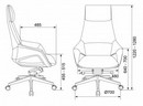 Кресло руководителя Бюрократ _DAO-2 белый кожа с подголов. крестов. алюминий ML230702