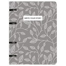 Тетрадь на кольцах А5 (160x212 мм) со сменным блоком deVENTE. Write Your Story 120 листов,  блок офсет 60 г/м? в клетку, гибкая обложка слим из мелованного картона 560г/м?, цветная печать, матовая ламинация, термоусадочная пленка 2057525