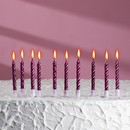 Свечи в торт "Спираль", 10 шт, средние, 5 см, фиолетовый металлик 2919666 2919666    