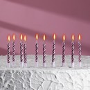 Свечи в торт "Спираль", 10 шт, средние, 5 см, розовый металлик 2919673 2919673    